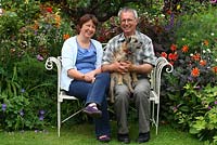Barry and Mandy Milton with their border terrier, Monty - The Lizard, Wymondham, Norfolk