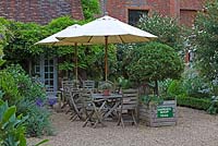 Chenies Manor Gardens, Buckinghamshire, UK - Garden Teas area