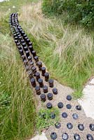 Sculpture made from beer bottles - The Badger Beer Garden - Silver Gilt medal winner - RHS Hampton Court Flower Show 2012