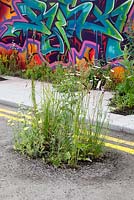 The Edible Bus Stop - A Riot of Colour is a representation of the after effects of the 2011 London riots.