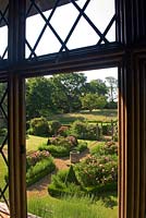 View of Rose garden from upstairs window