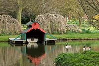 Boathouse and dingy - Chippenham Park, Cambridgeshire