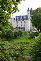 Gardens seen from the South West - Chateau du Rivau, Lemere, Loire Valley, France