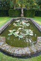 Pond in formal garden