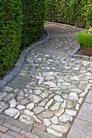 Path made from various bricks and stones