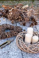 Collected wild foliage for making Christmas decorations
