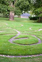 Veronicas Maze Tritton made from brick and turf - Parham, West Sussex