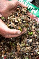 Compost mix, seaweed, manure, kitchen vegetable waste and paper - Mick's Allotment