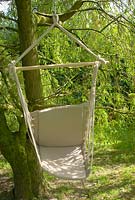 Suspended hammock in a tree