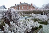 View of Yarlington House from the Rose garden in winter