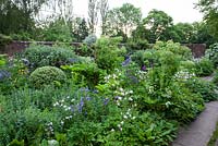 Walled herb garden at Beechenwood Farm, Hampshire