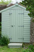 Garden shed well secured with double padlocks