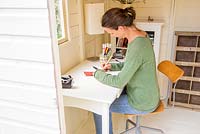 Lifestyle - Working in a garden shed