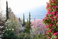 Views over the Botanic Gardens to Lake Maggiore