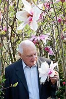 Owner, Otto Eisenhut with Magnolia 'Athene'