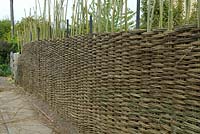 Willow Fence Construction -  Further progress towards eventual height of fence