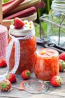 Home made Strawberry and Rhubarb preserves
