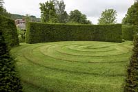 Turf Maze surrounded by Yew hedging.