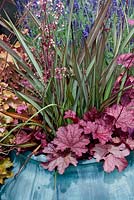Mixed perennials in container