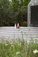 Royal Gnomes on the steps of the Sentebale Forget Me Not Garden 