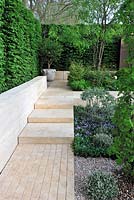 The Laurent Perrier Garden - Stone steps leading to terrace