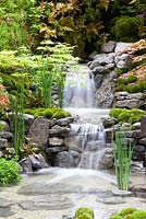 An Alcove Garden, waterfall and Acer palmatum 