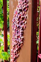 Decoration with winebottle corks.