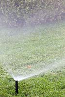 Automatic watering system for lawn