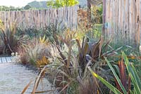 The Maori Garden at Laquenexy with Phormium, Stipa tenuissima