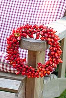 Wreath made from rosehips