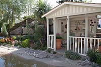 Summerhouse in 'From The Moors To The Sea' RHS Britain in Bloom Garden 