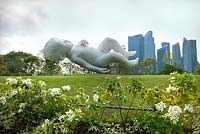 Marc Quinn's painted bronze sculpture 'Planet', at Gardens by the Bay, Singapore