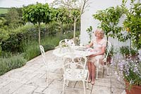 Kathleen Ward, owner and creator of the garden at Parc-Lamp, Ruan Lanihorne, Truro, Cornwall, UK