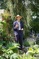 Monty Don recording on The Forgotten Folly Garden, RHS Hampton Court Palace Flower Show 2014 - Design - Lynn Riches 