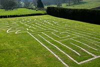 Wheatsheaf Maze in the lawn.