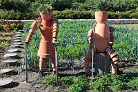 People made from plant pots, Babylonstoren, nr Paarl, Western Cape, South Africa