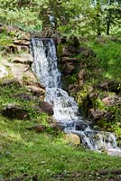 Cascade in Tarn Ghyll Wood, Parcevall Hall Gardens, Skyreholme, Wharfedale, North Yorkshire.