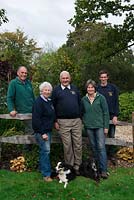 John and Mary Benger with their son, Tony - a landscaper, daughter, Penny Pritchard - garden designer and grandson, Michael Pritchard, who now works alongside his grandmother in the garden.