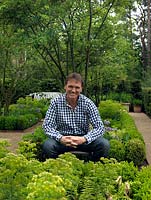 Andy Sturgeon in one of his recently designed contemporary gardens.