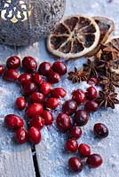 Cranberries with star anise