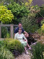 Anne and John Massey in their 16 metre square back garden 