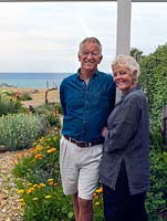 Portrait of the Mr and Mrs Shackleton, owners of this seaside garden