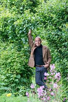 Bob Flowerdew in the organic garden he calls his 'laboratory' because of the large number of plant trials he has carried out there during the last 30 years
