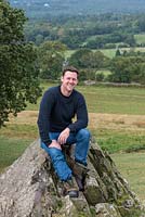 Mark Lloyd, celebrity chef, TV presenter, forager and wild food expert. Photographed at Bradgate Park, Leicestershire.