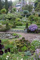 Topiary in the sunken garden at Palheiro's Garden, or Blandy's Garden, Funchal, Madeira
