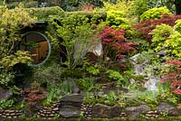 Edo no Niwa - Edo Garden, reflecting a time when gardens of maples, moss and stones, were designed for everyone, regardless of class or wealth.  RHS Chelsea Flower Show, 2015