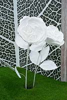 Contemporary garden - Giant paper flowers.  The Fragrance Garden from Harrods.