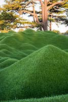 Freestyle Turf Sculpture. View of freestyle turf structure feature. designer: Tony Smith, Sponsor: Rolawn