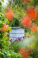 Beehive in summer garden.