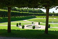 Overlooking The Water Garden at Chateau de Villandry, Loire Valley, France